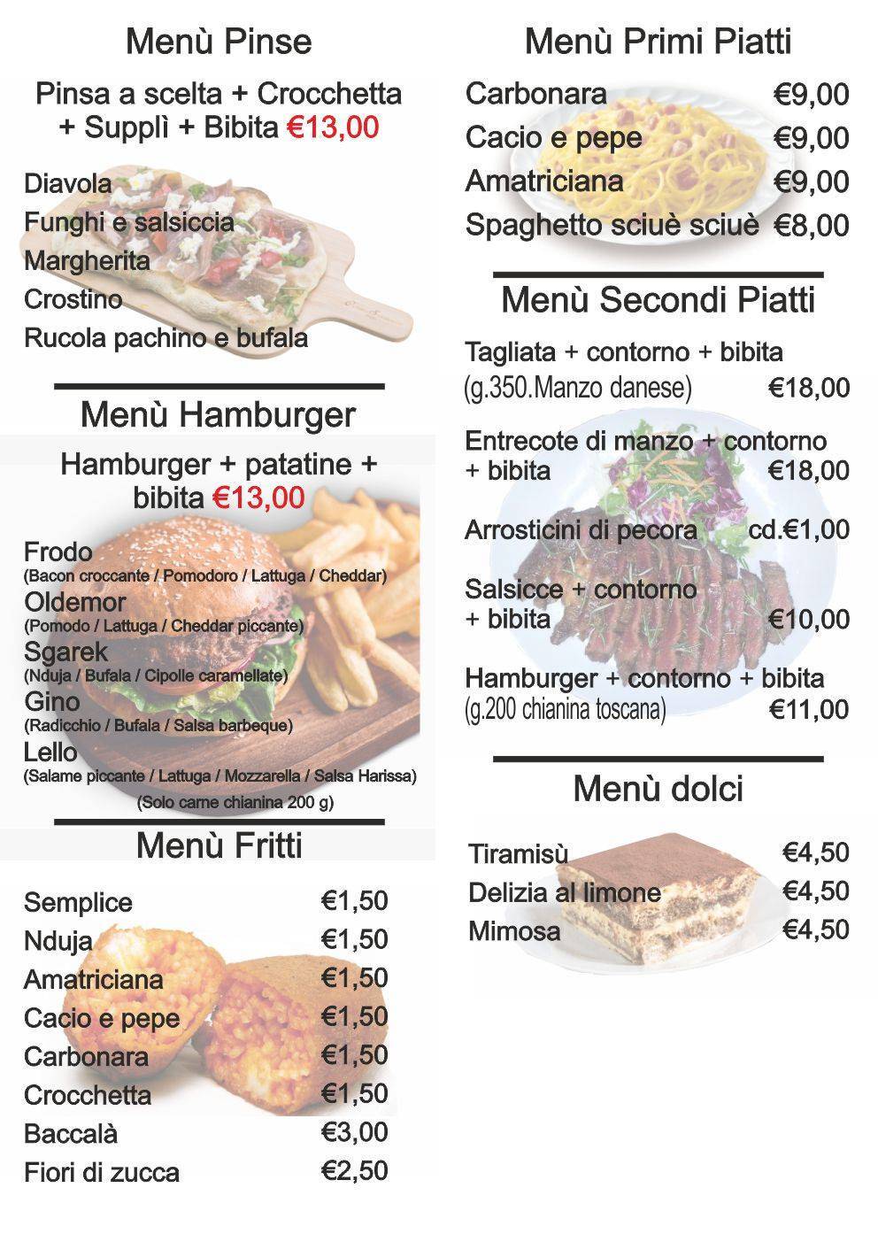 Ristorante New Alan Bar & Bistrot меню