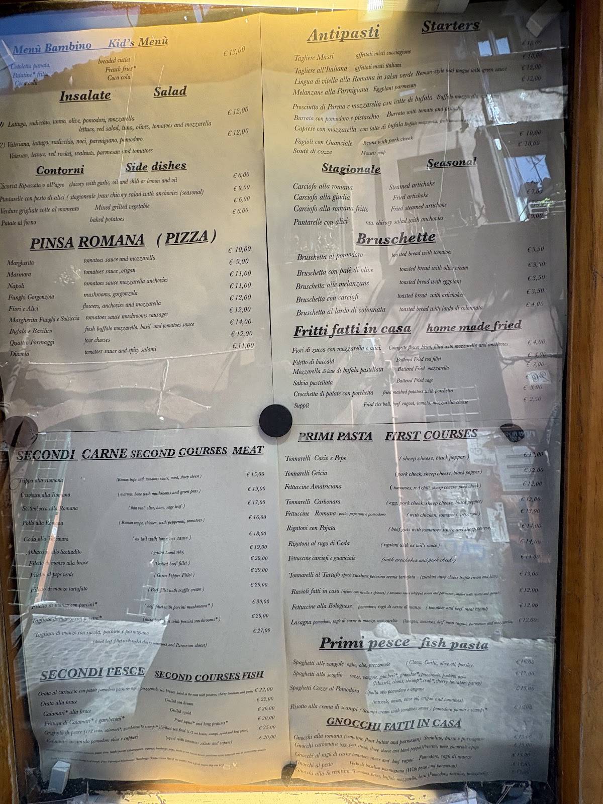 Ristorante Pinseria Da Massi меню