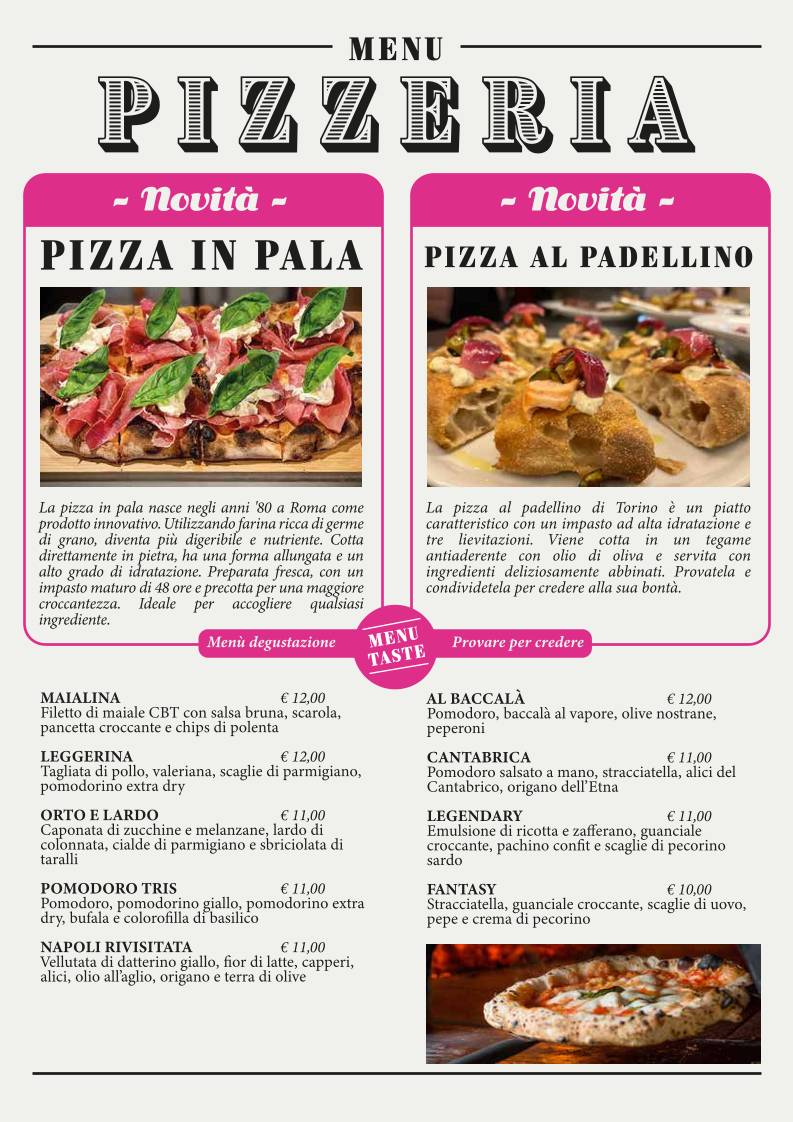 Ristorante Pizzeria "il Castello" di Francesca меню