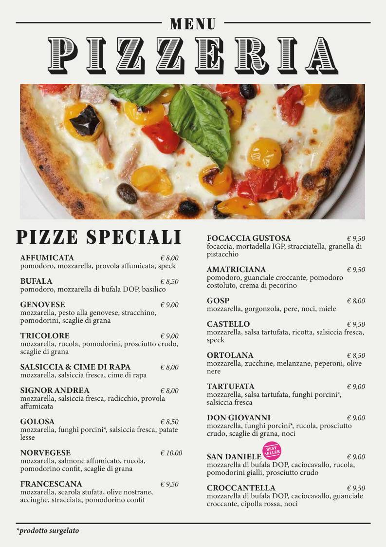 Ristorante Pizzeria "il Castello" di Francesca меню