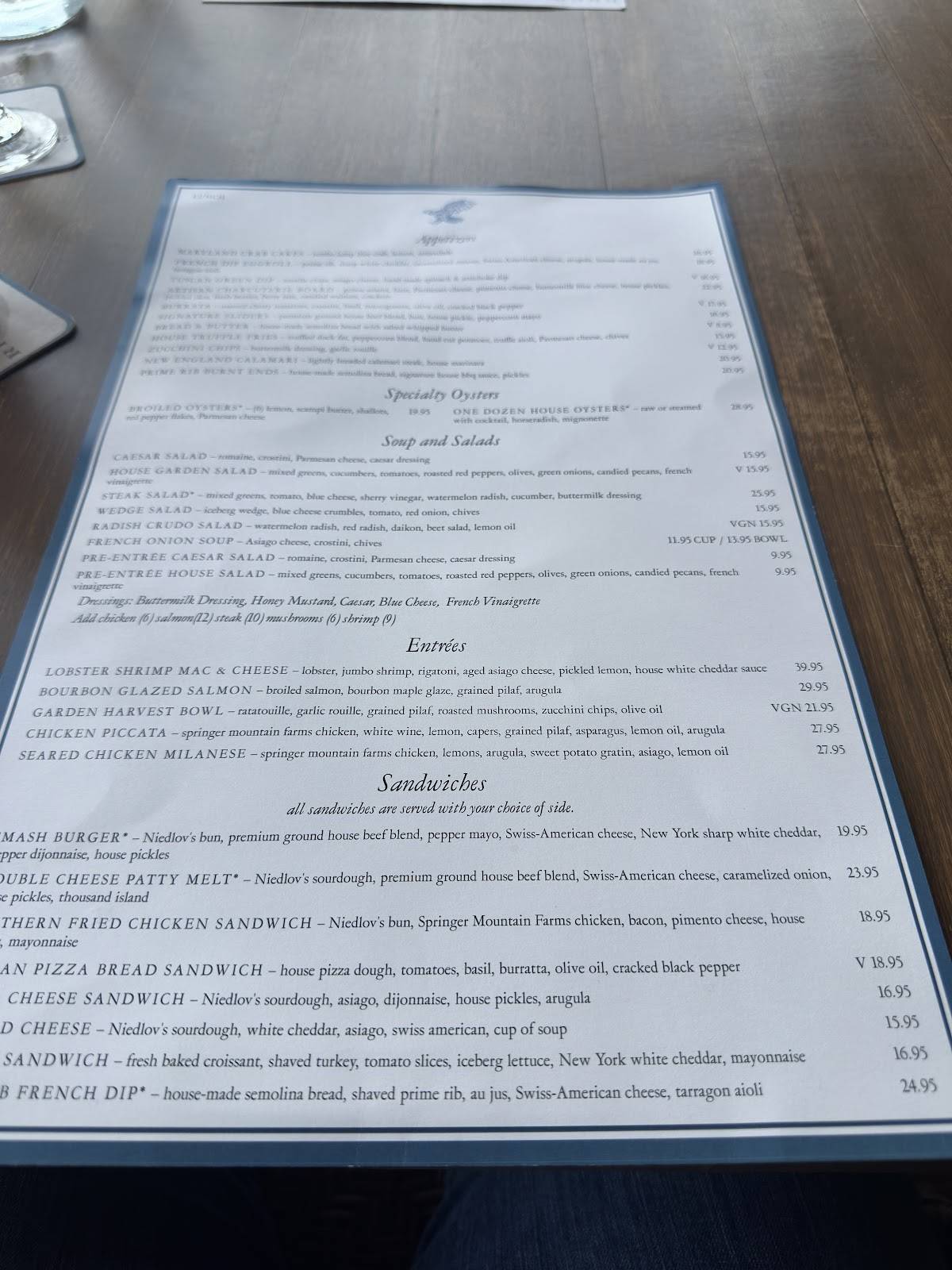 Riverdance Restaurant меню