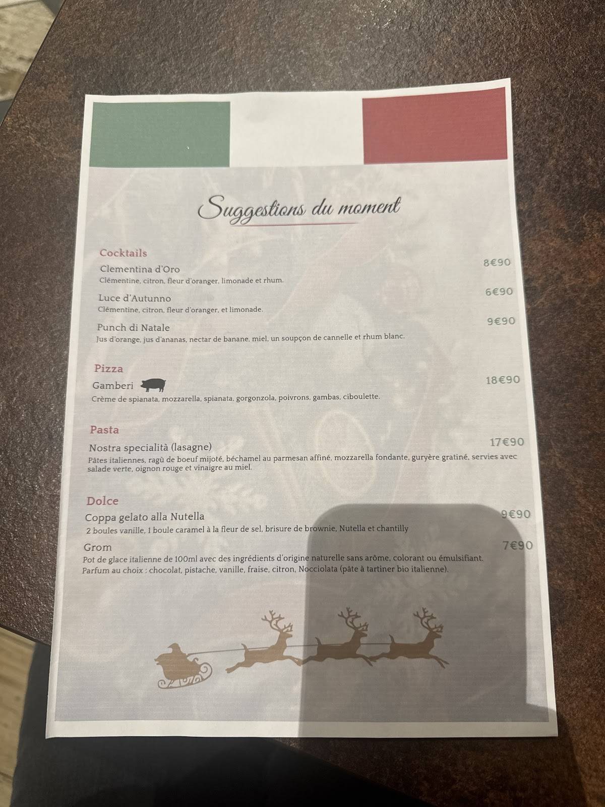 L'Amici меню