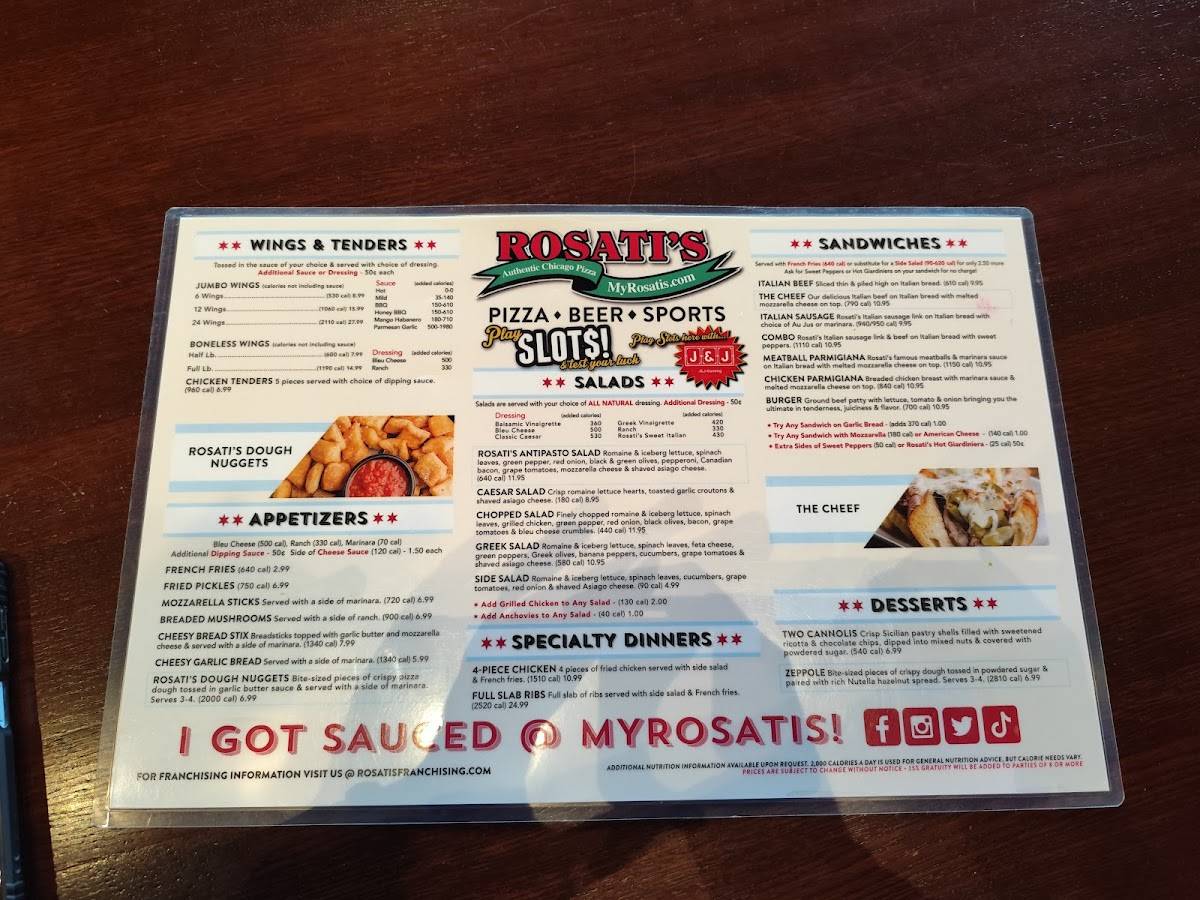 Rosati's Pizza меню