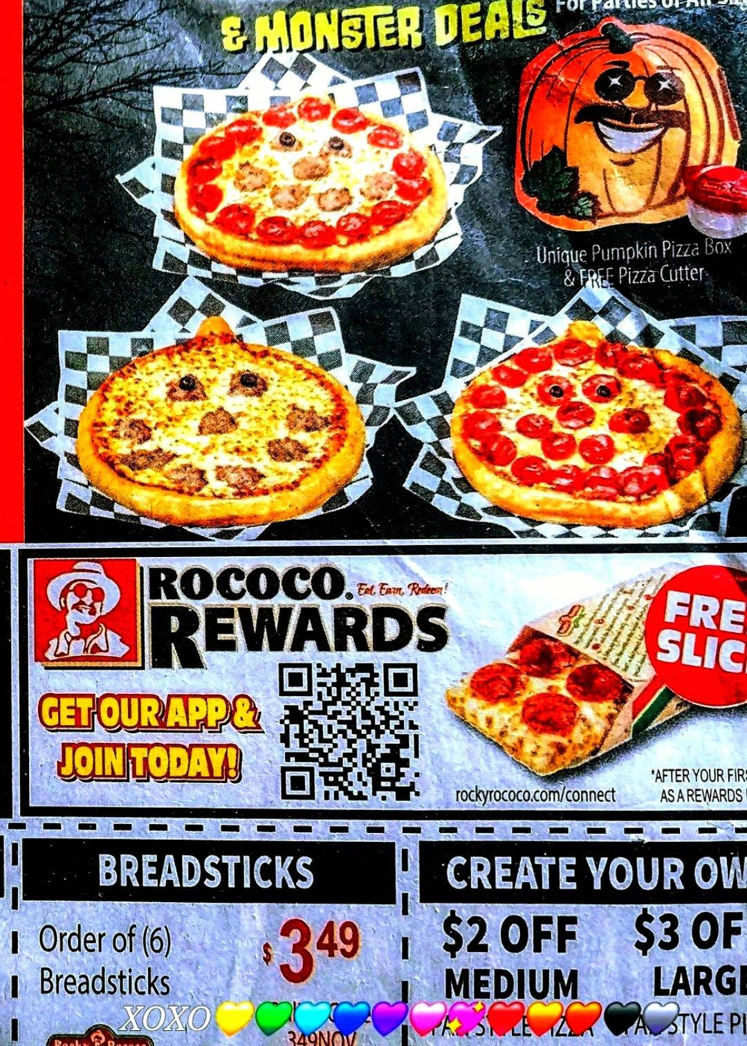 Rocky Rococo Pizza and Pasta меню