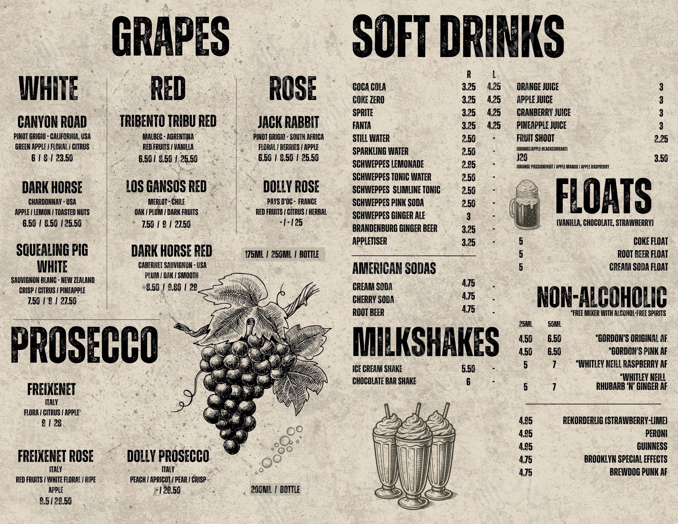 Dinner Menu ресторана Rodeos BBQ - Wolverhampton в Уольверхэмптоне