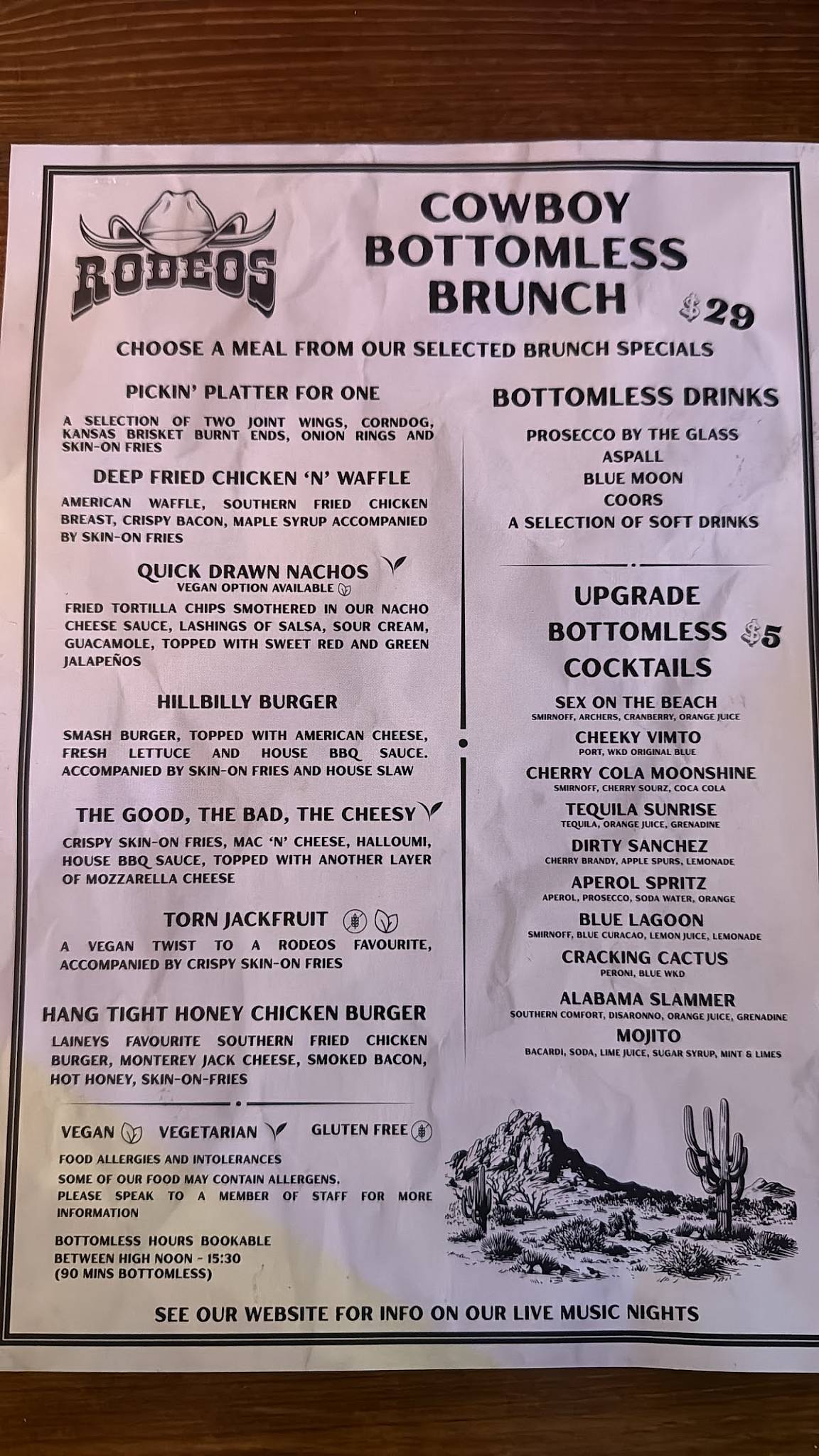Rodeos BBQ - Wolverhampton меню