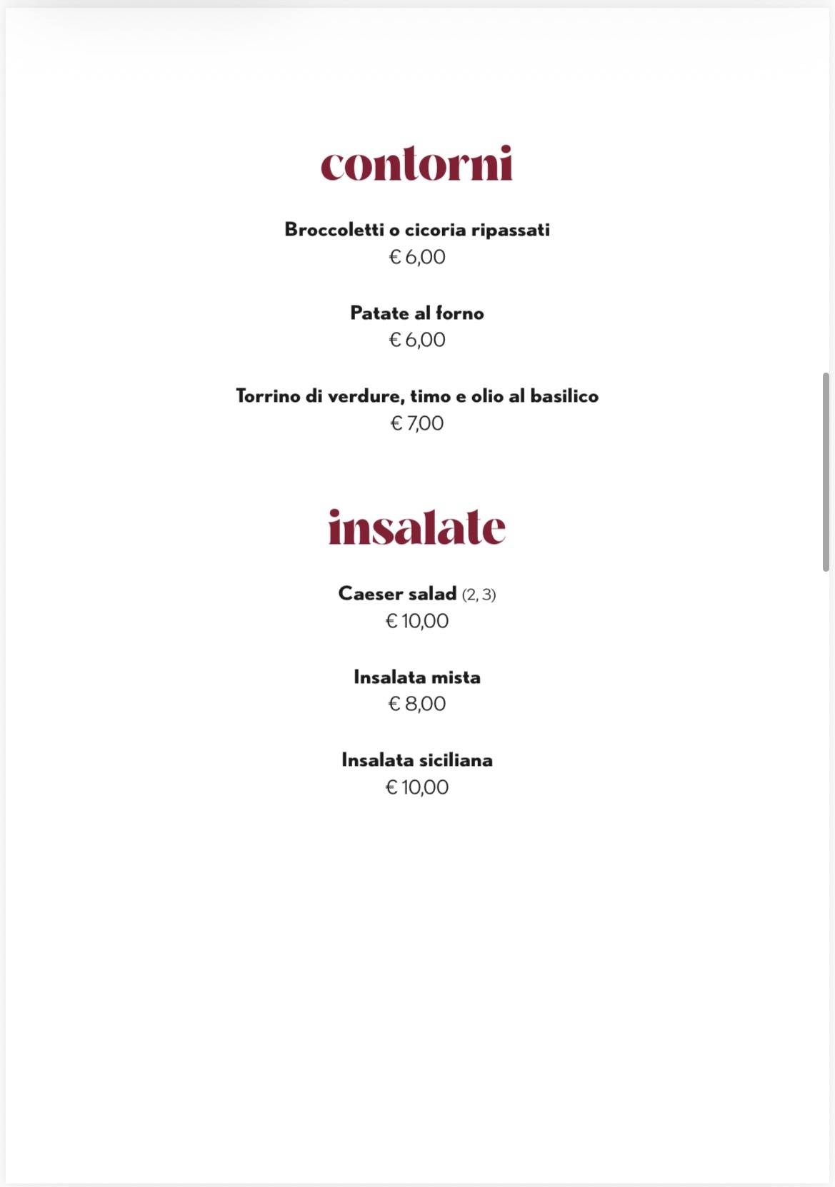 Ristorante Da Gusto меню
