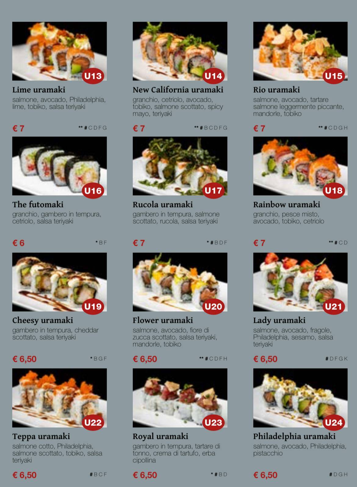Ristorante Kaji меню
