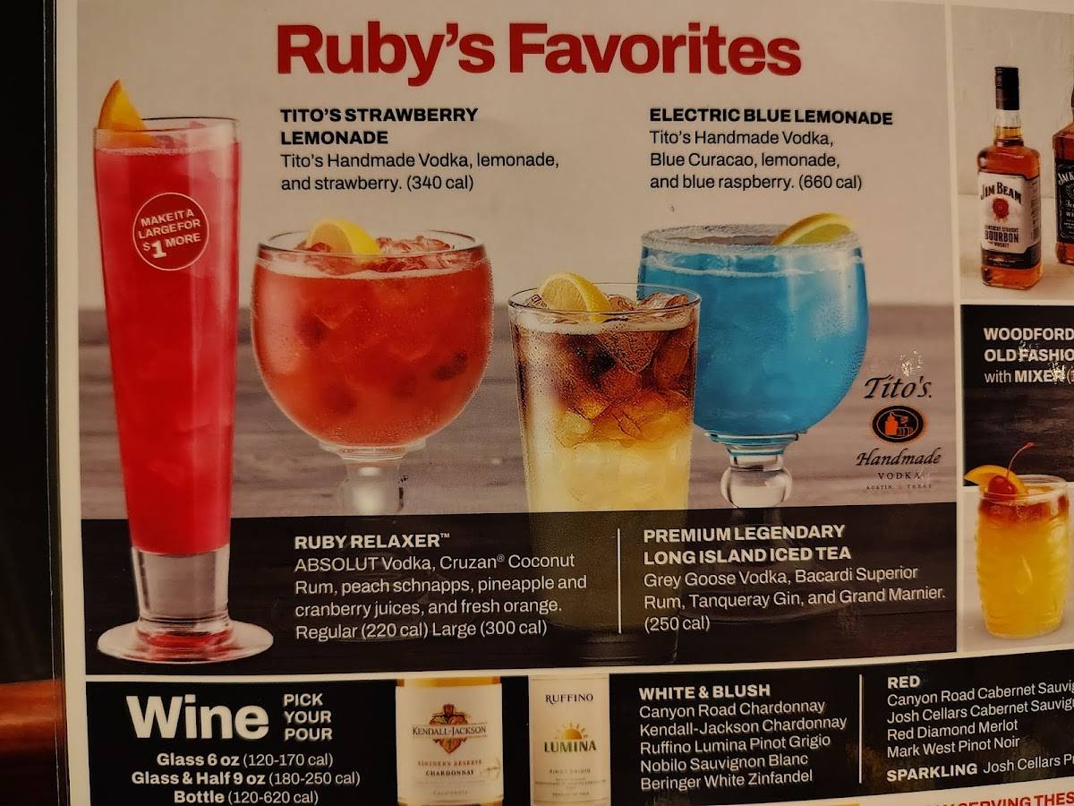Ruby Tuesday меню