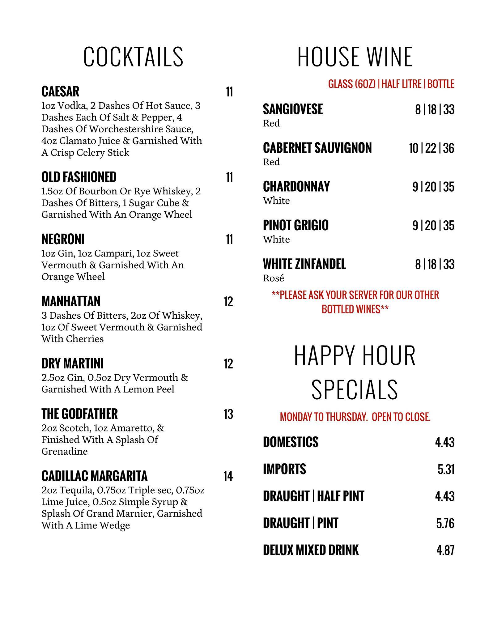 Salto Restaurant & Bar меню