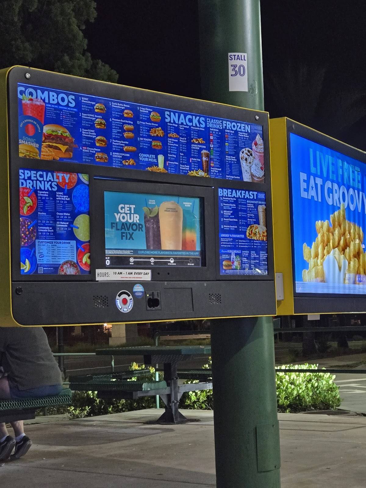 Sonic Drive-In меню