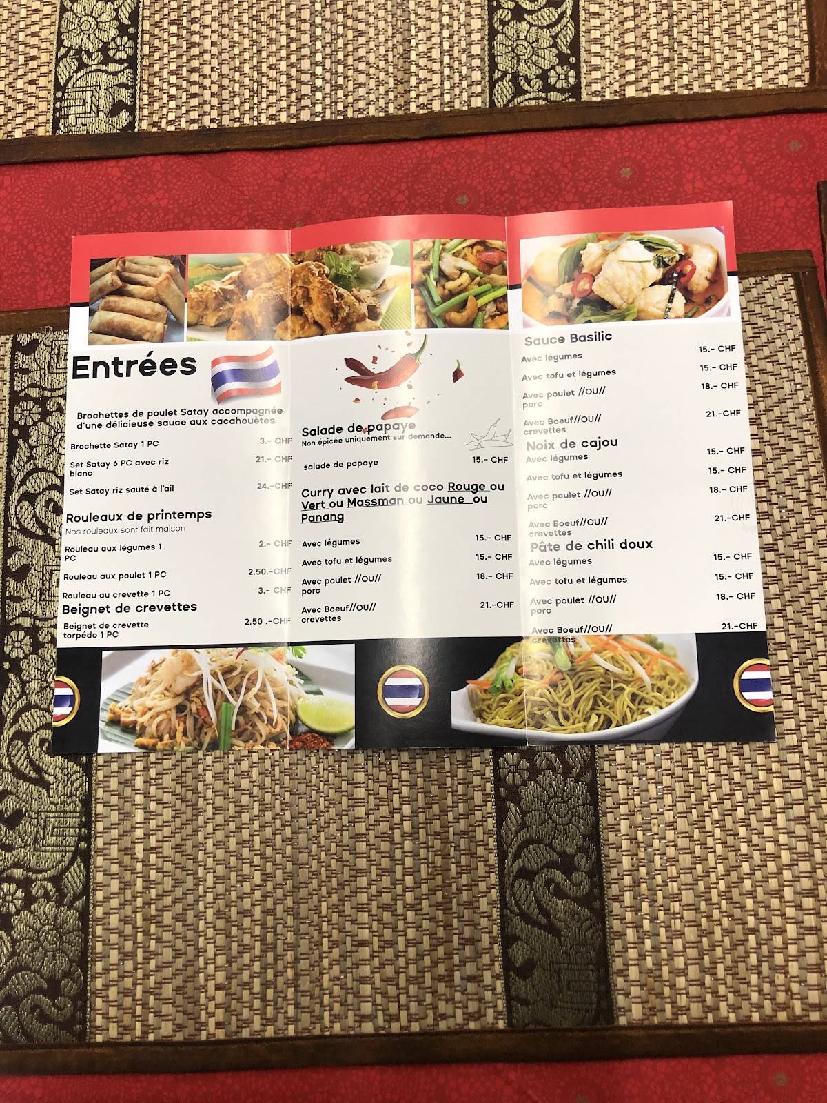 Saveurs Thaï Riviera меню