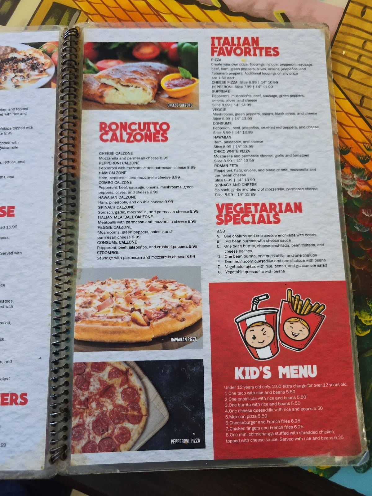 Sazon Mexican Restaurant меню
