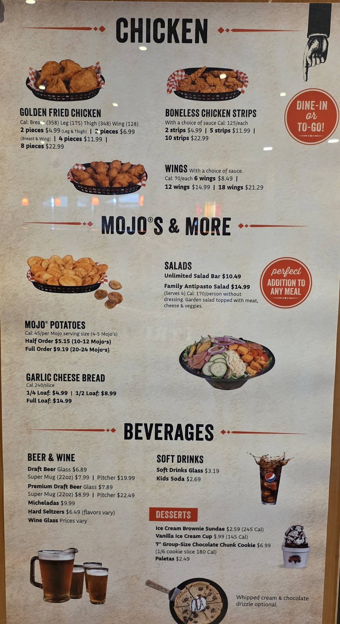 Shakey's Pizza Parlor меню