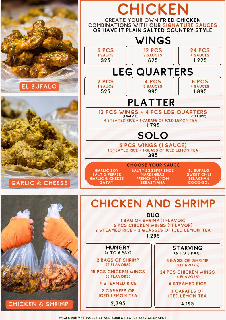 Shrimp Bucket Nuvali меню