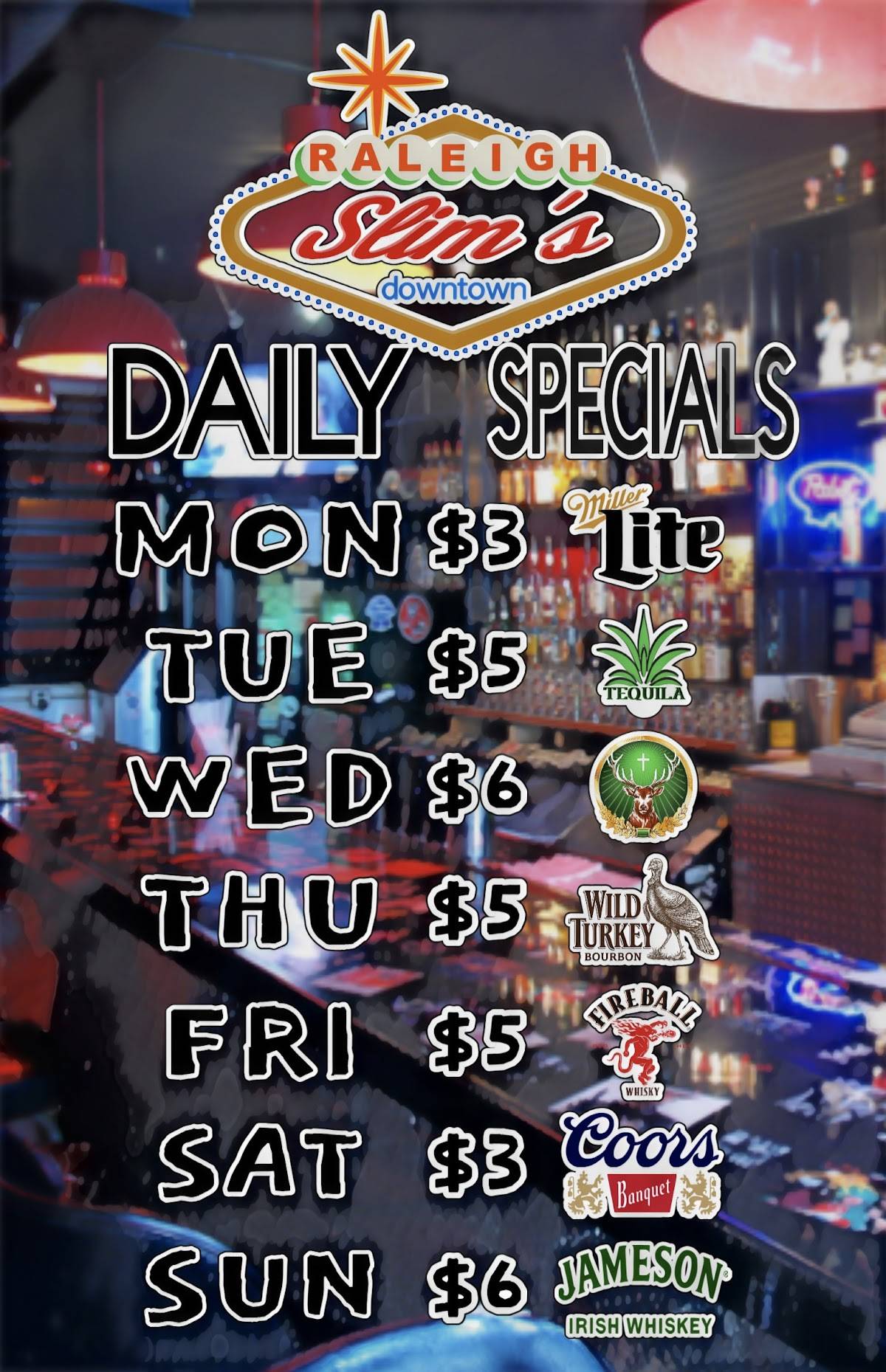 Slim's Dive Bar меню
