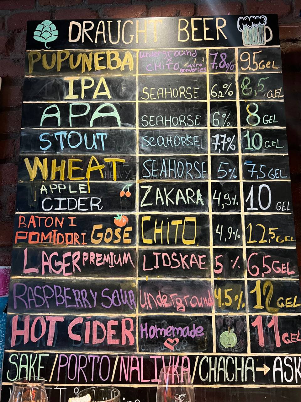 Sma - Craft Beer Bar меню