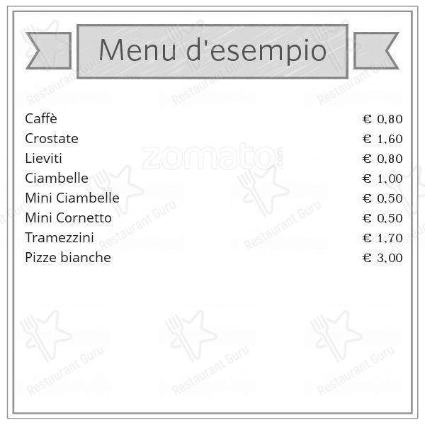 Snack Bar Pignatelli меню