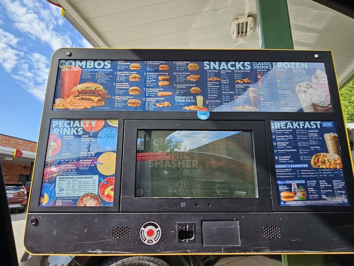 Sonic Drive-In меню