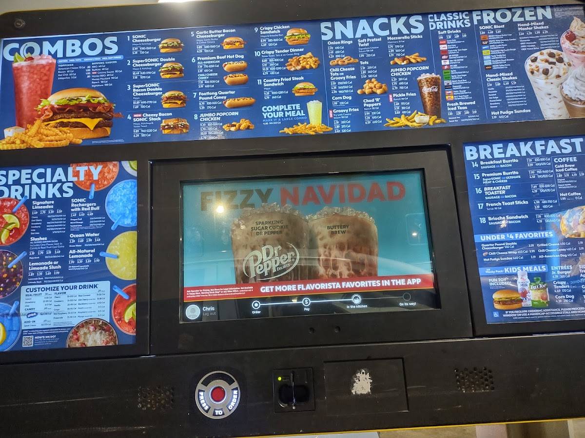 Sonic Drive-In меню