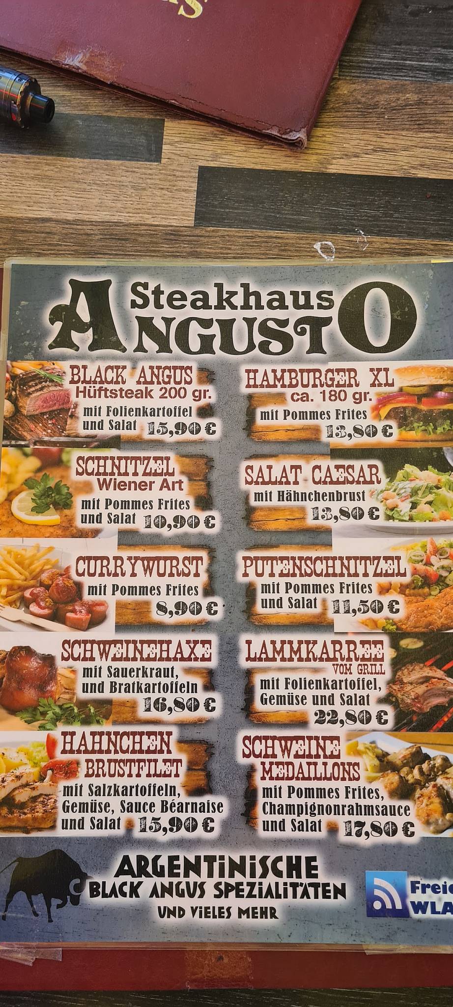 Steakhaus Angusto меню