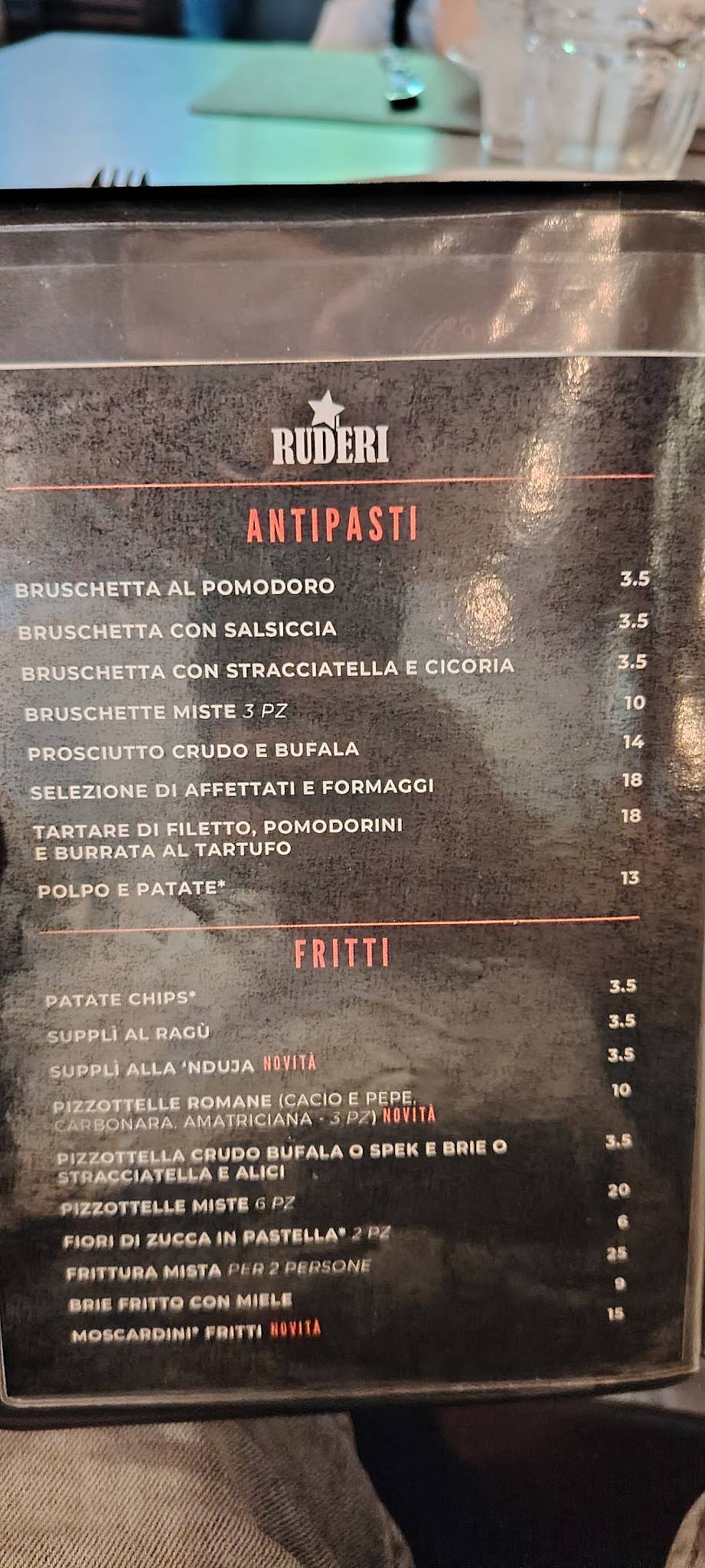 I Ruderi Tavern & Butchery меню