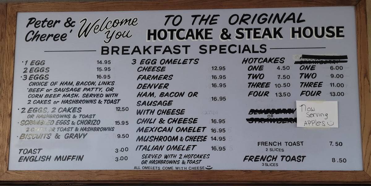 Original Hotcake House меню