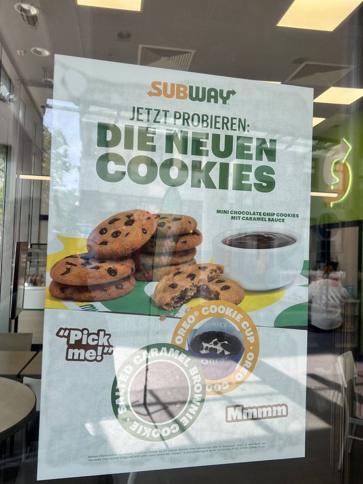 Subway меню