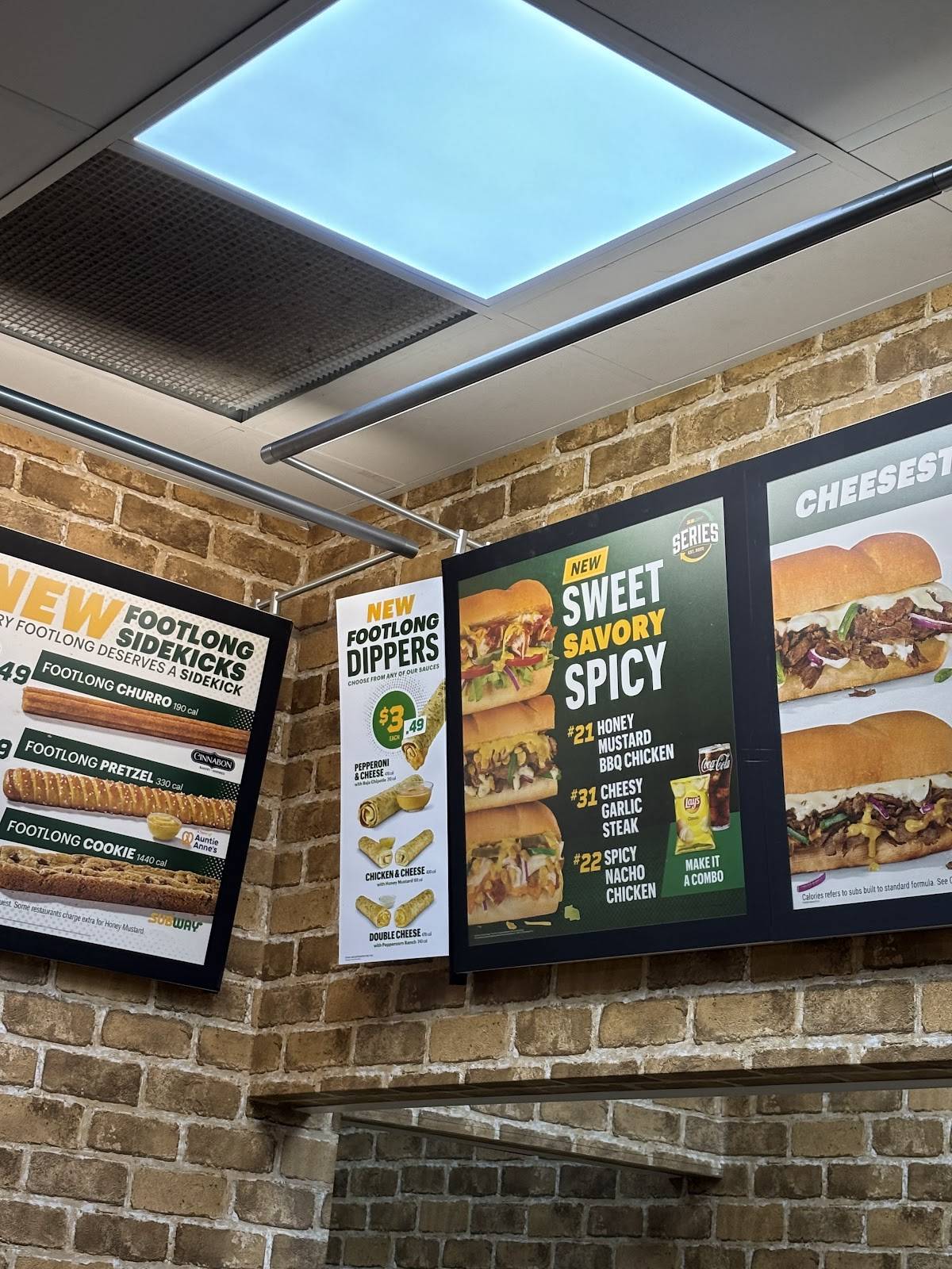 Subway меню