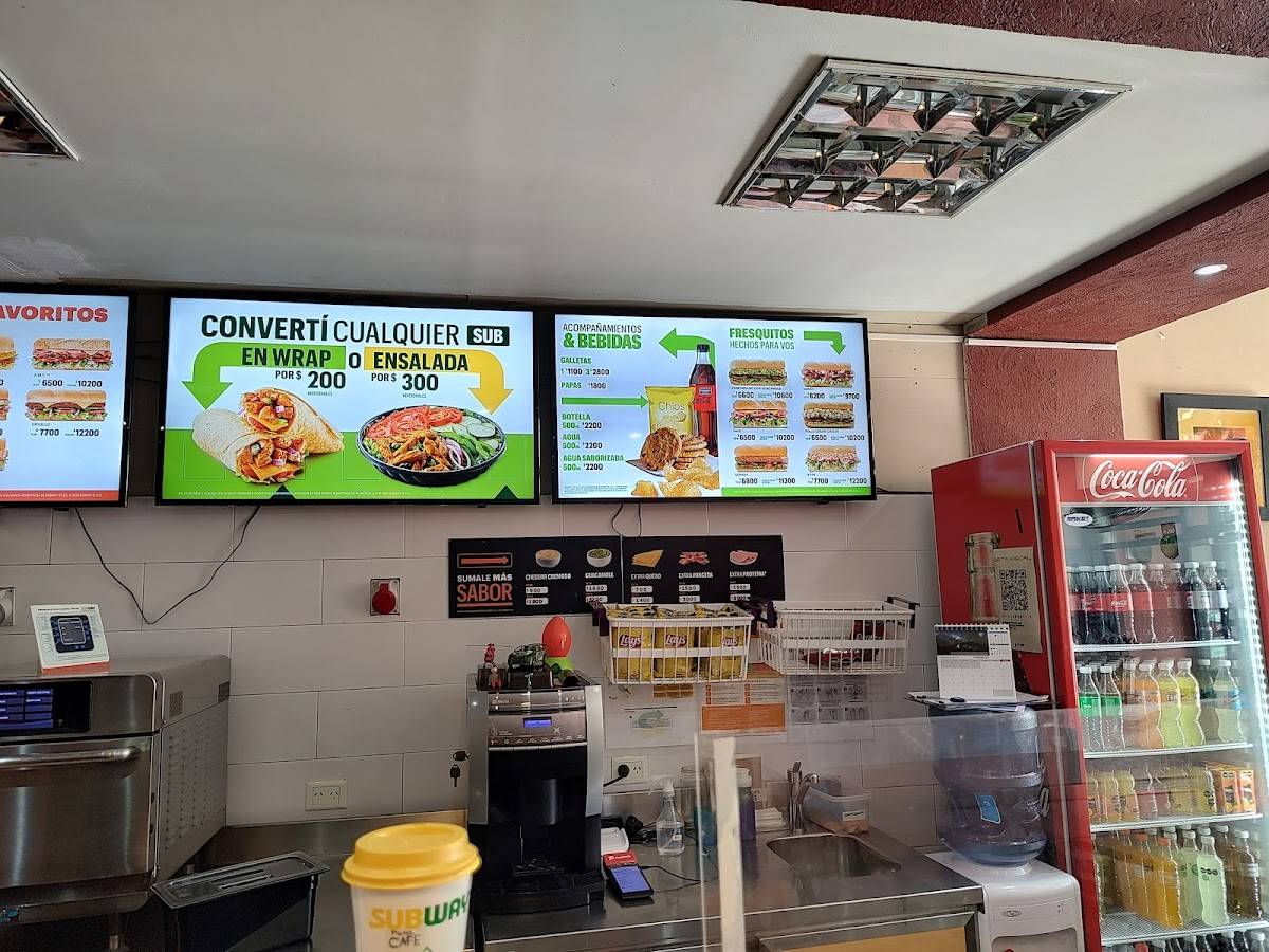 Subway меню
