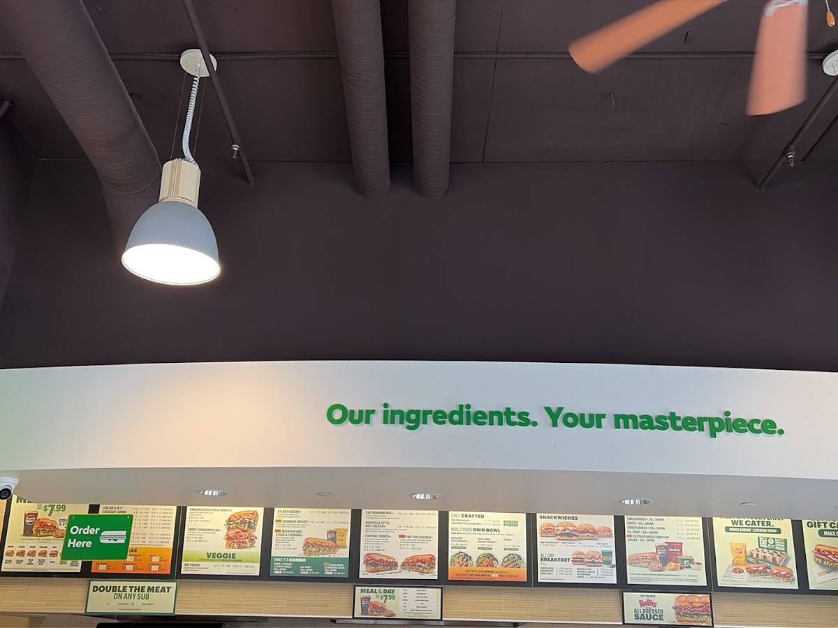 Subway меню