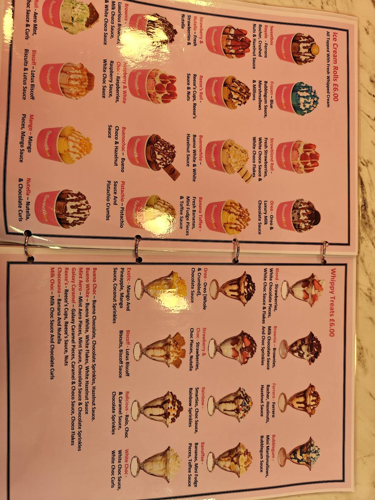 Sweetbox Desserts меню