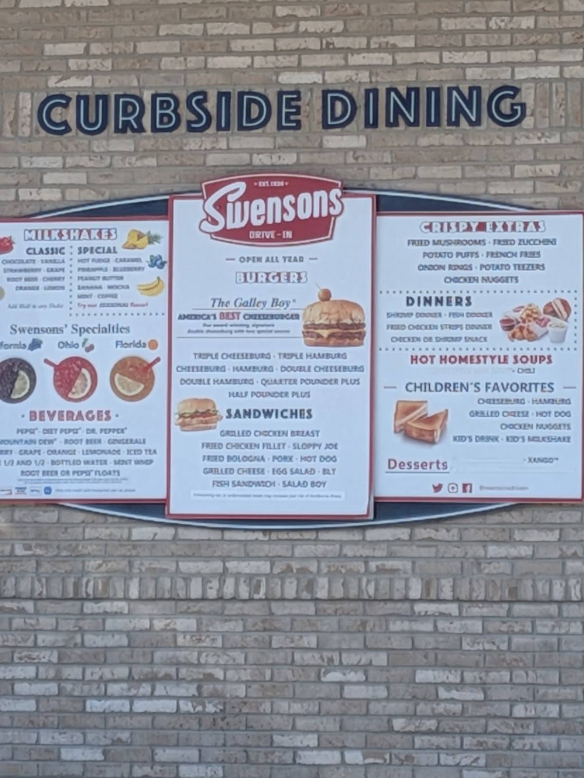 Swensons Drive-In меню