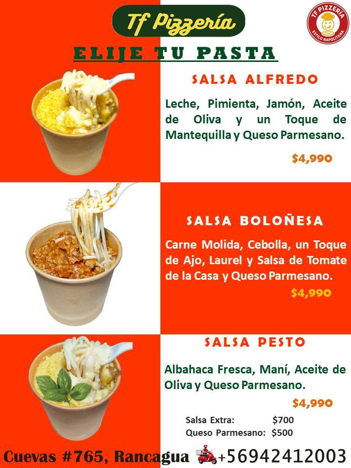 TFPIZZERIA Rancagua меню