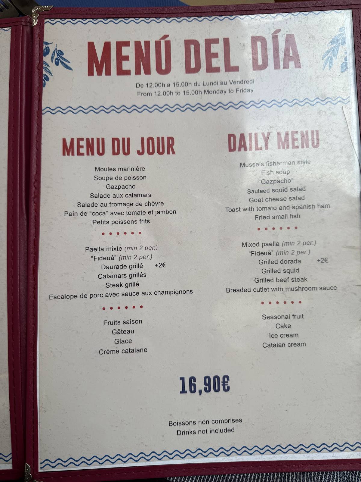 Taberna Las Tablas меню
