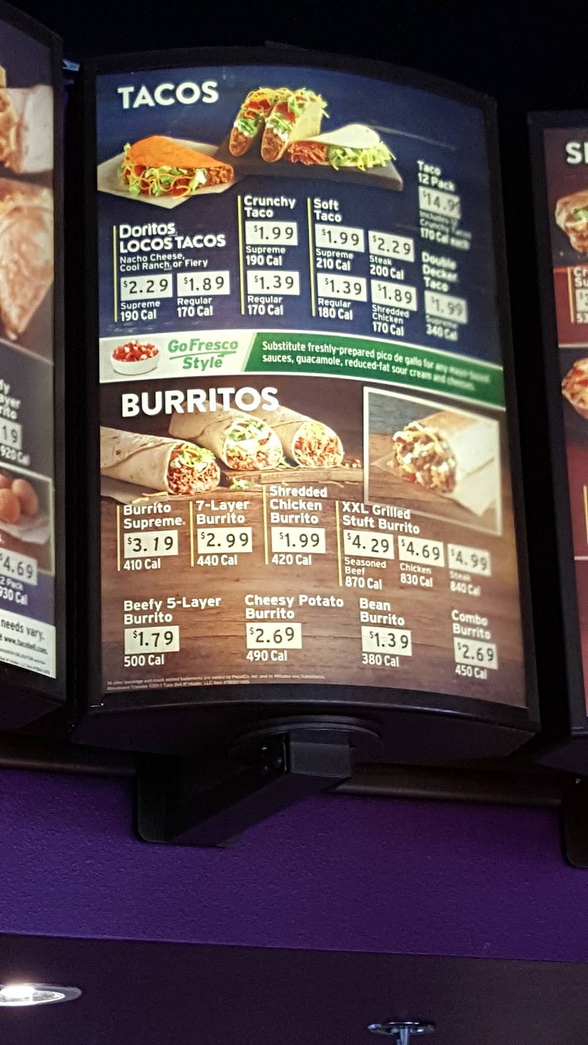 Taco Bell меню