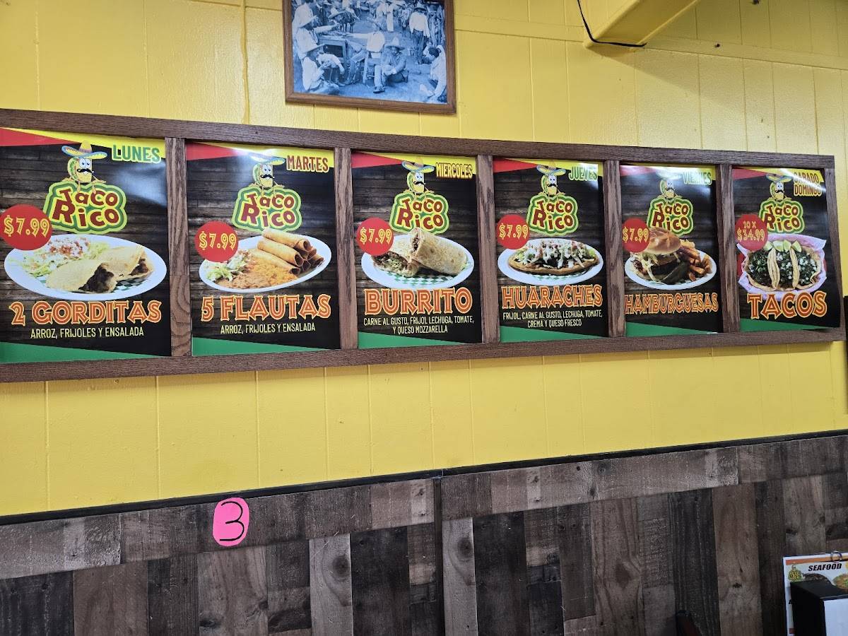 Taco Rico меню