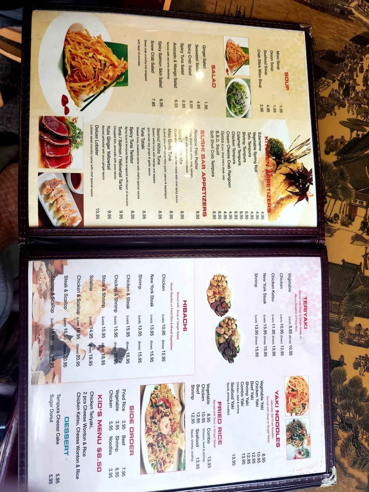 Tetsujin Japanese Sushi & Hibachi Grill меню