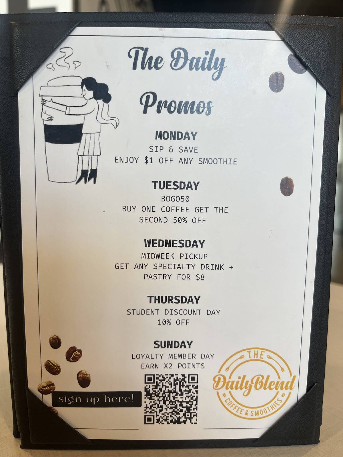 The Daily Blend меню