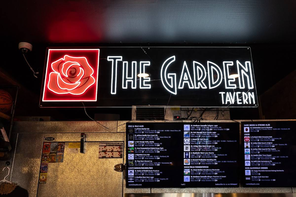 The Garden Tavern меню
