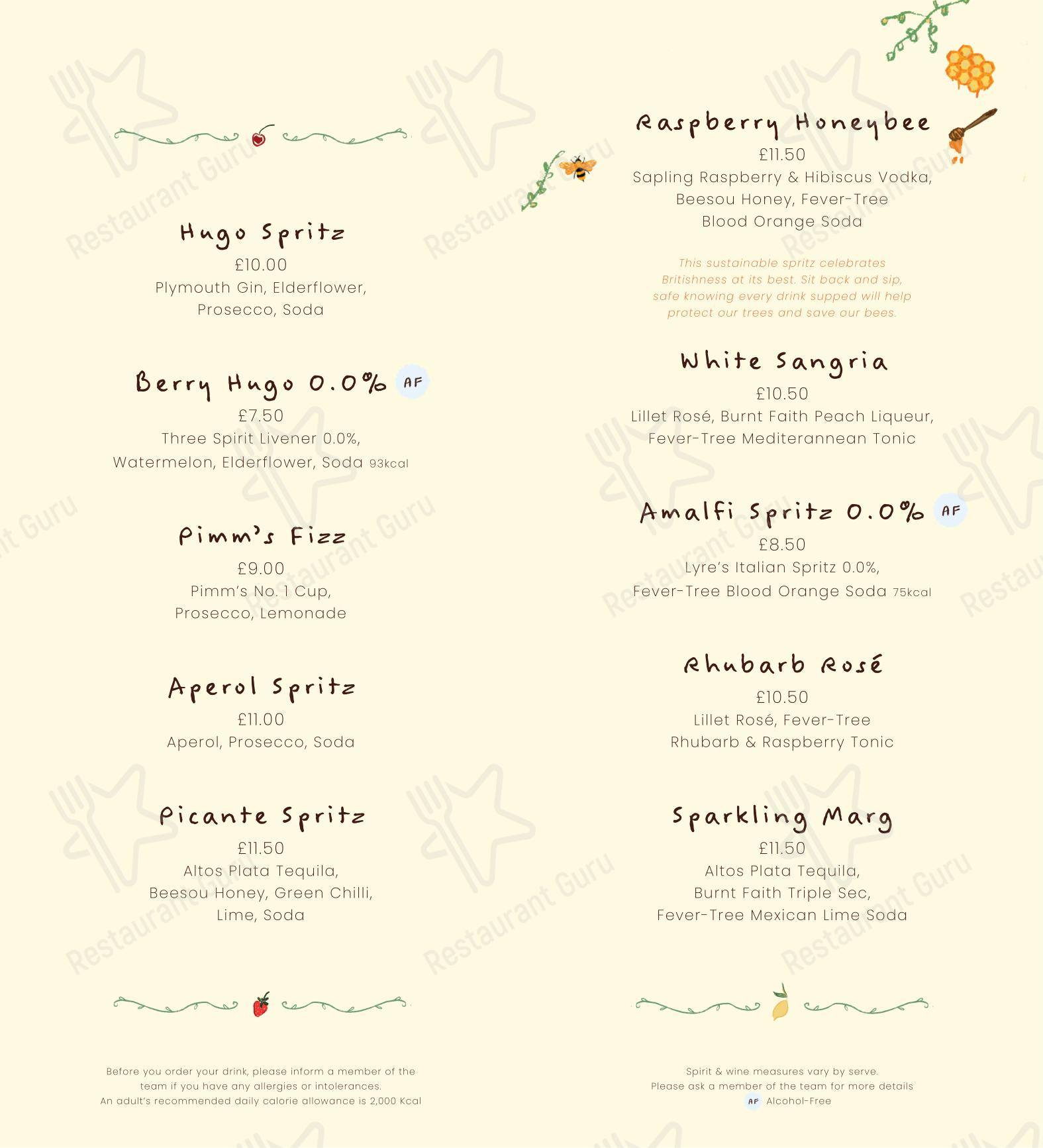 The Garrison в Лондоне - Dinner Menu