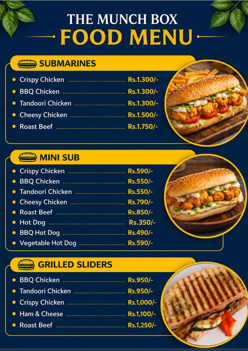 The Munch Box меню