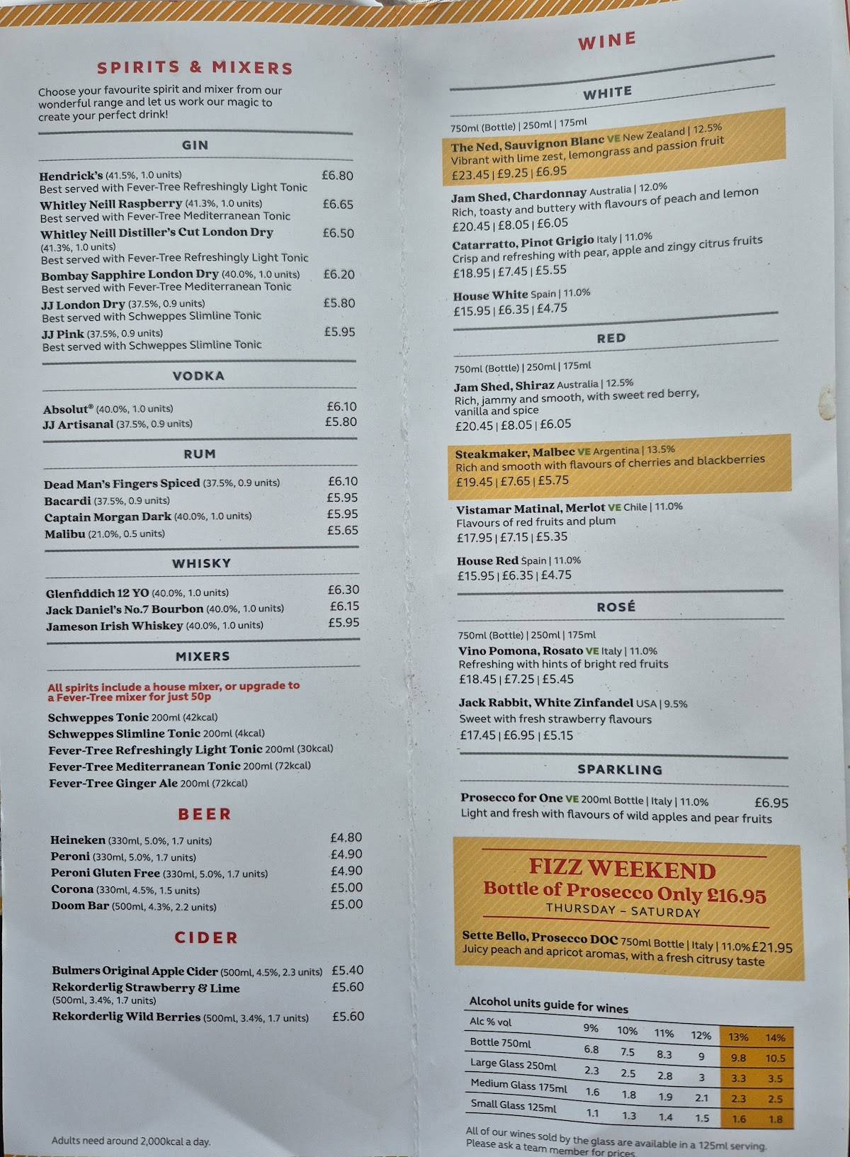 The Thyme Restaurant меню