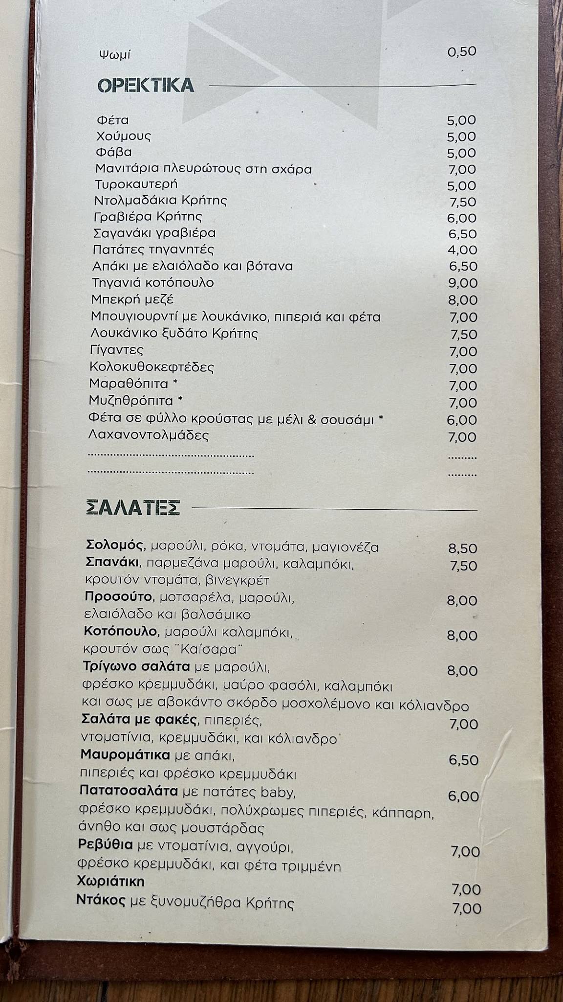 Trigono меню