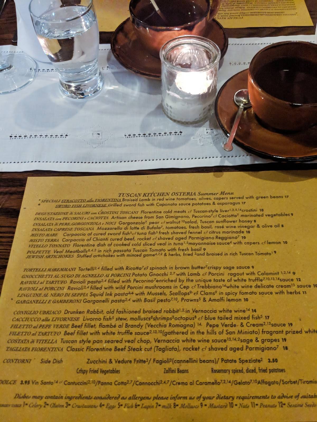 Tuscan Kitchen Rye меню