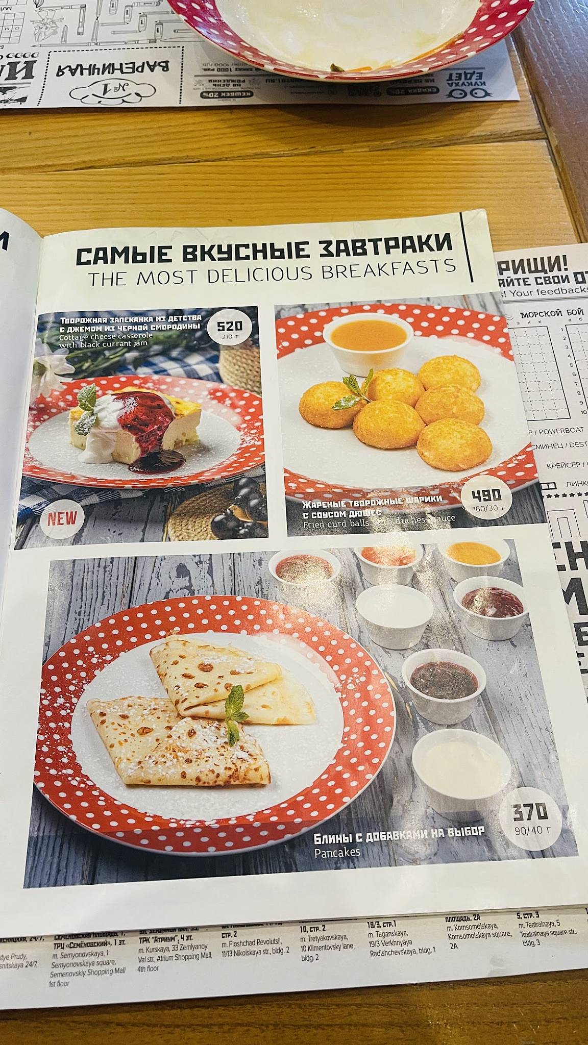 Вареничная № 1 меню