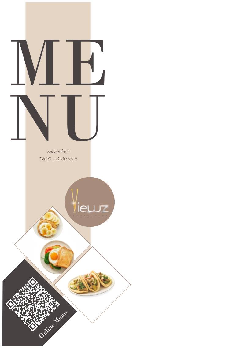 Viewz Restaurant меню