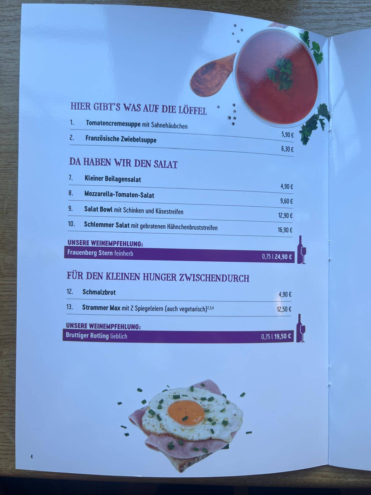 Weinhaus Gräfen - Restaurant - Hotel - Pension меню