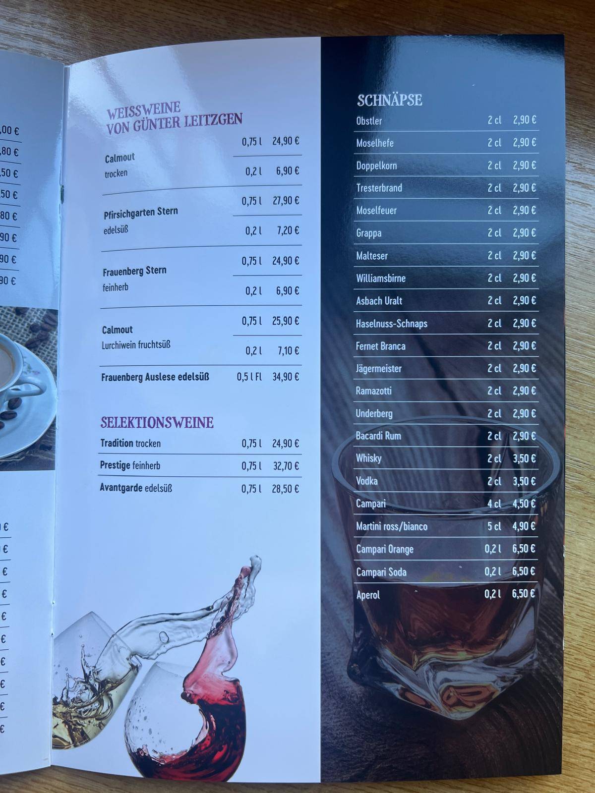 Weinhaus Gräfen - Restaurant - Hotel - Pension меню