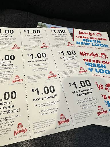 Wendy's меню